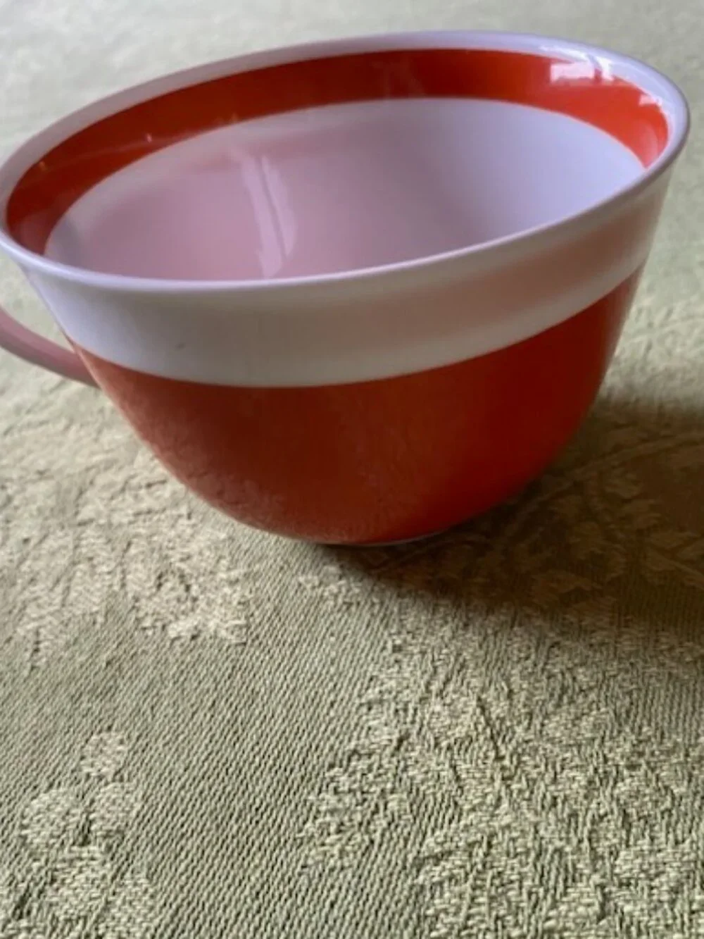 Ginori 1735 RARE Regal Orange Coffee Cup wide orange band on white porcelain